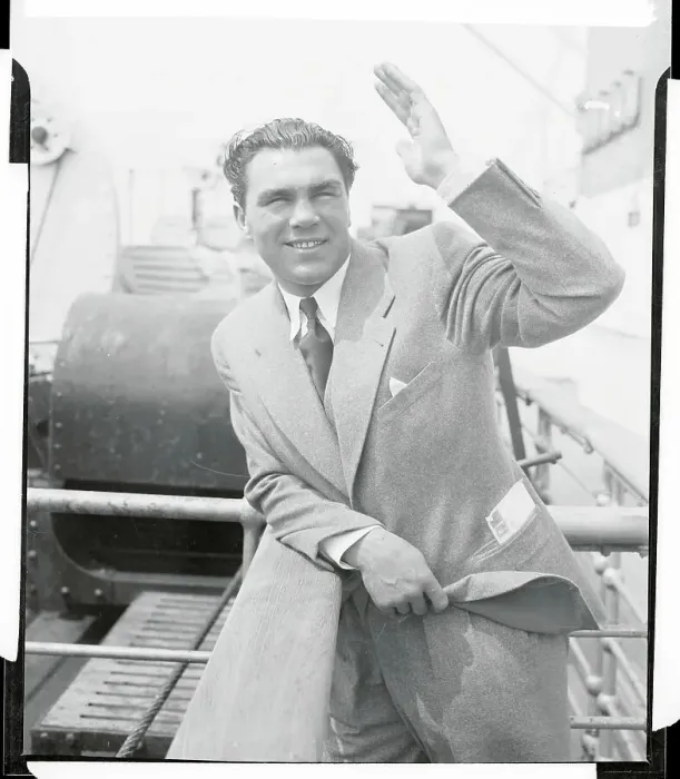 Framed Print : Max Schmeling Arriving in New York City Framed Print : Max Schmeling Arriving in New York City