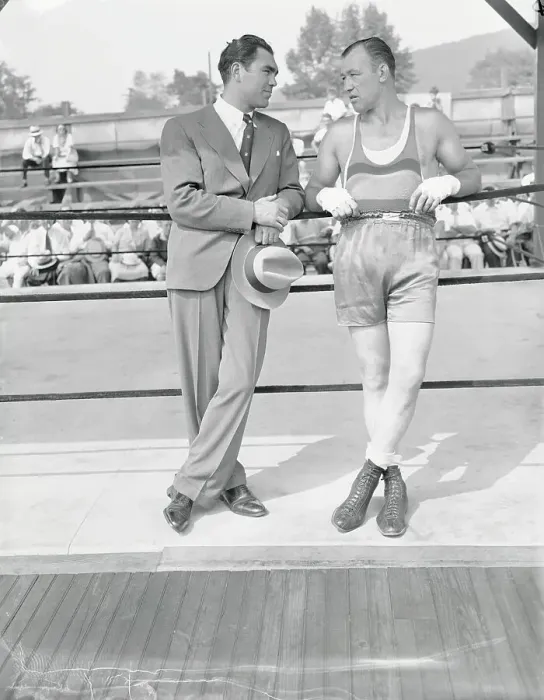Framed Print : Max Schmeling and Jack Sharkey Framed Print : Max Schmeling and Jack Sharkey