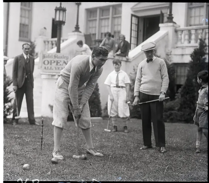 Framed Print : Max Schmeling Plays Croquet With Max Mac Framed Print : Max Schmeling Plays Croquet With Max Mac