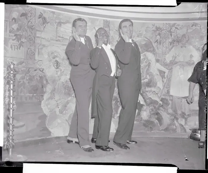Framed Print : Max Schmeling and Others Posing Together