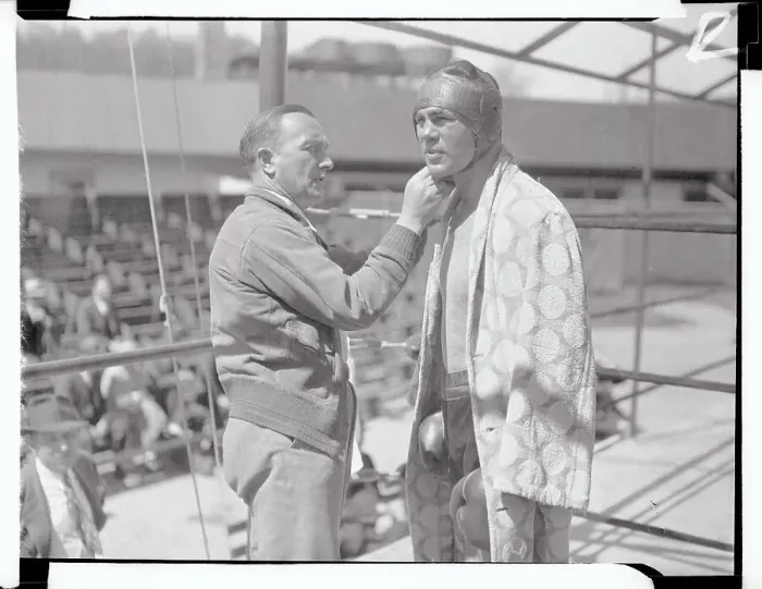 Framed Print : Max Schmeling Preparing to Fight Framed Print : Max Schmeling Preparing to Fight