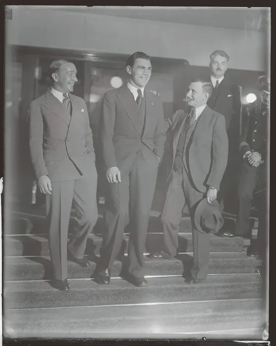 Framed Print : Max Schmeling Speaking with Colleagues Framed Print : Max Schmeling Speaking with Colleagues