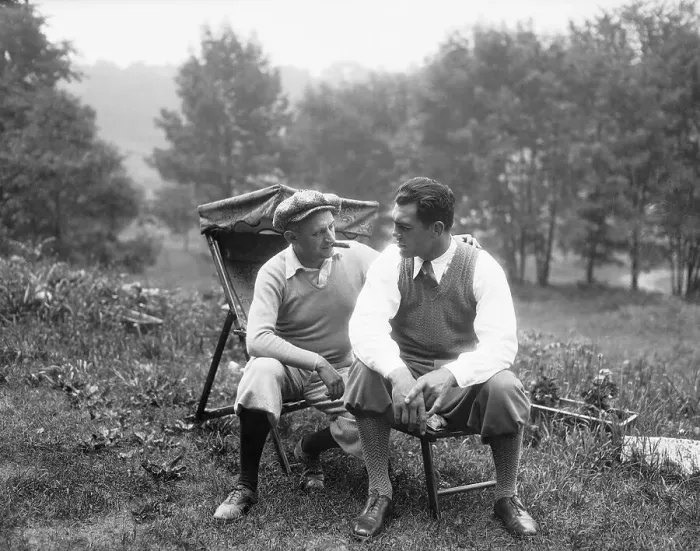 Framed Print : Max Schmeling Talking with Joe Jacobs Framed Print : Max Schmeling Talking with Joe Jacobs