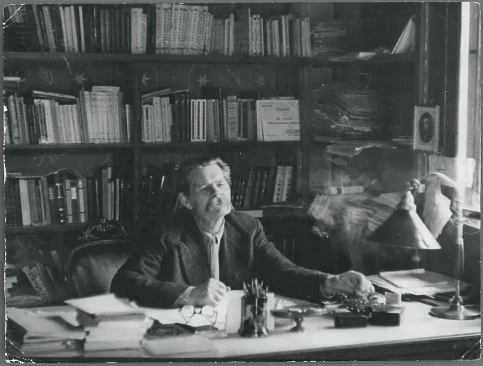 Framed Print : Maxim Gorkhi Sitting at His Desk Framed Print : Maxim Gorkhi Sitting at His Desk