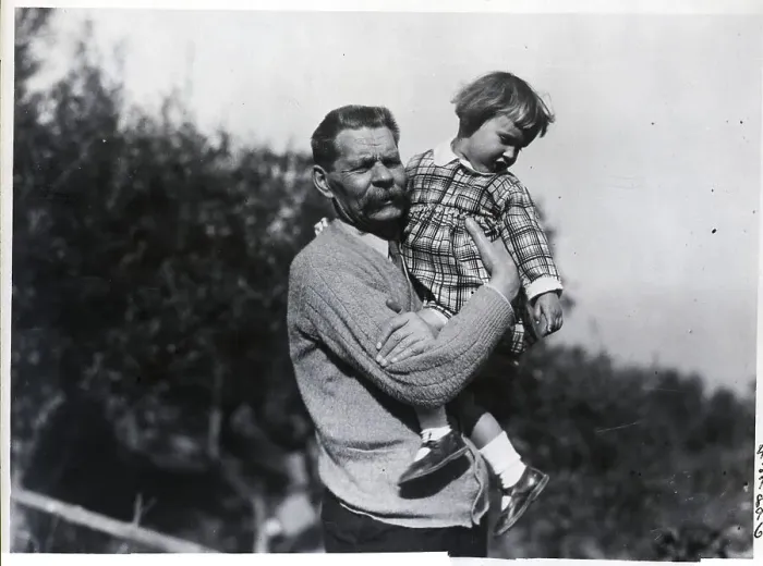 Framed Print : Maxim Gorky Holding His Young Niece