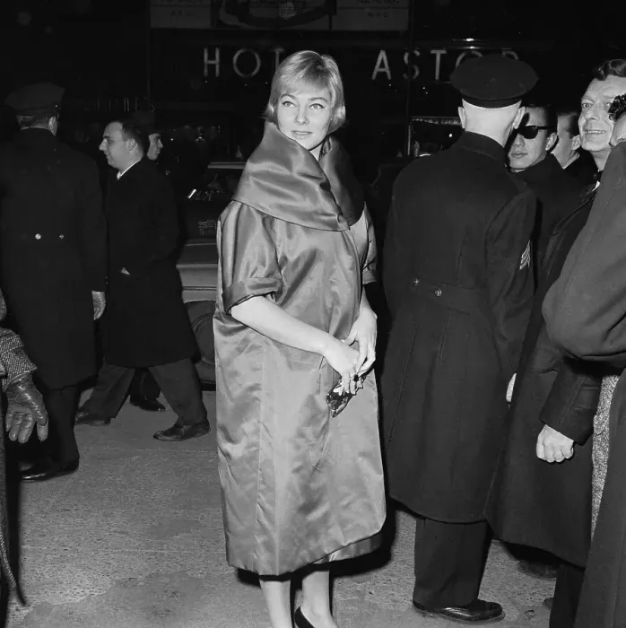 Framed Print : May Britt Arriving at a Movie Premiere