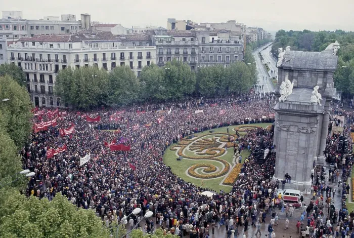 Framed Print : May Day Rally In Madrid Framed Print : May Day Rally In Madrid