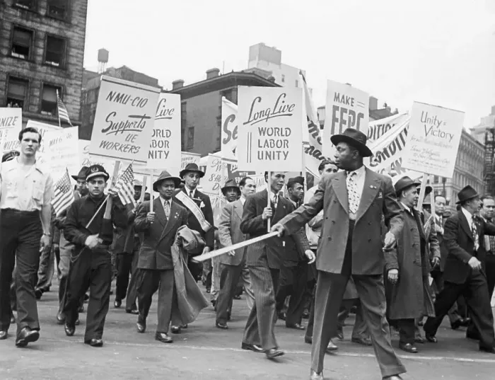 Framed Print : May Day Workers Parade In New York Framed Print : May Day Workers Parade In New York