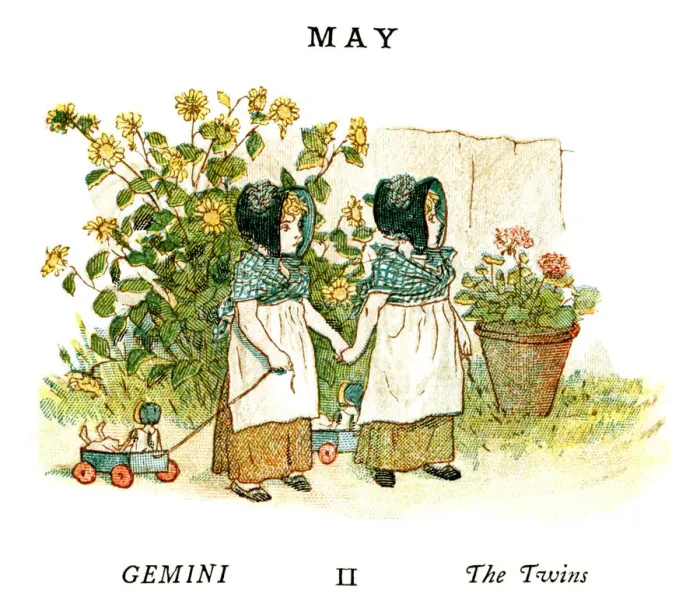 Framed Print : May - Kate Greenaway, 1884 Framed Print : May - Kate Greenaway, 1884