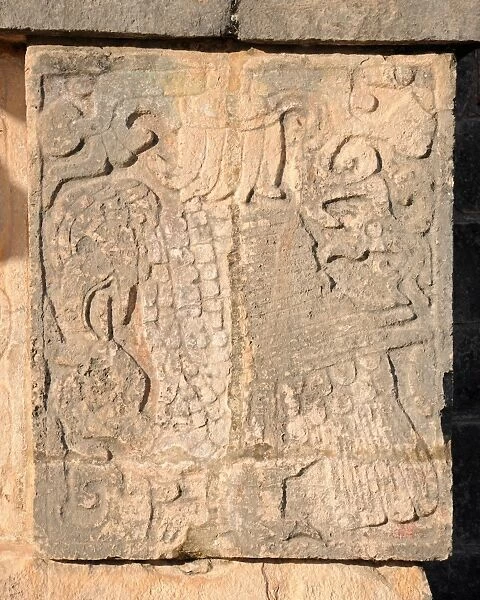 Mayan Carving: Eagle Eating Heart