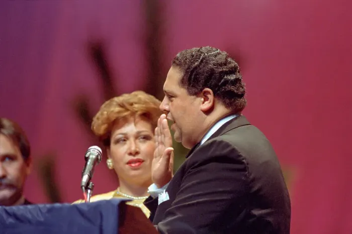 Framed Print : Maynard Jackson Taking Oath of Office Framed Print : Maynard Jackson Taking Oath of Office