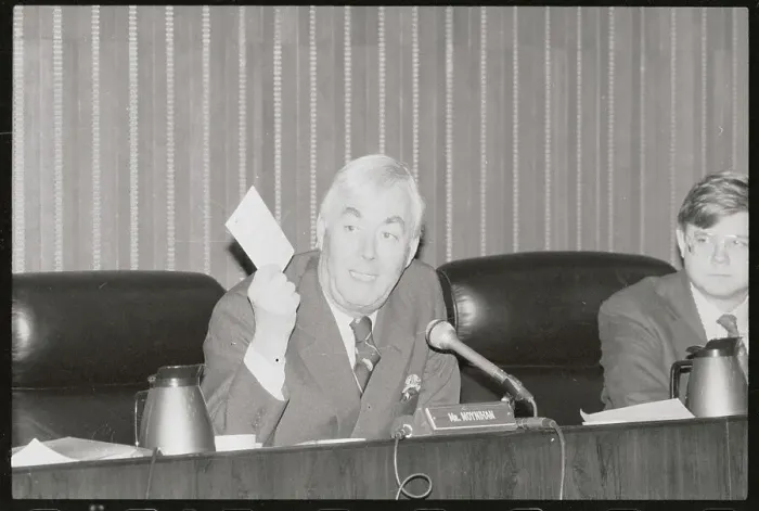 Framed Print : Mayor Edward Koch Testifying to Senator Moynihan Framed Print : Mayor Edward Koch Testifying to Senator Moynihan