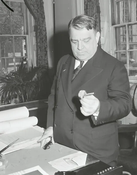 Framed Print : Mayor Fiorello H. La Guardia Gazing at Poppy Flower Framed Print : Mayor Fiorello H. La Guardia Gazing at Poppy Flower