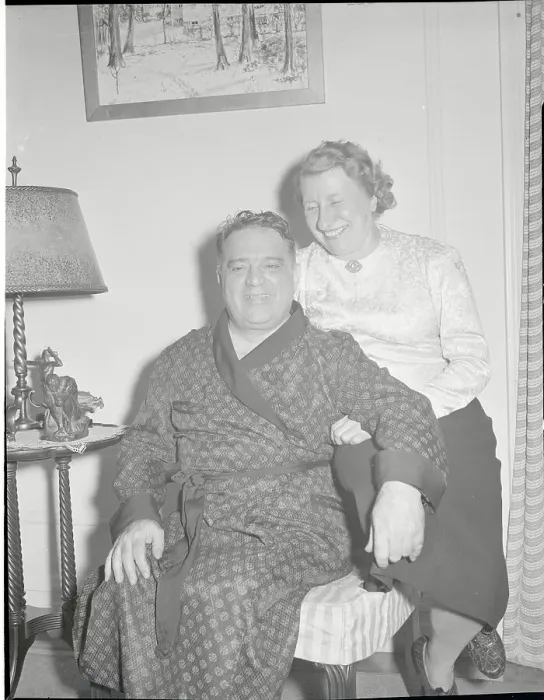 Framed Print : Mayor Fiorello H. La Guardia and Wife at Home Framed Print : Mayor Fiorello H. La Guardia and Wife at Home