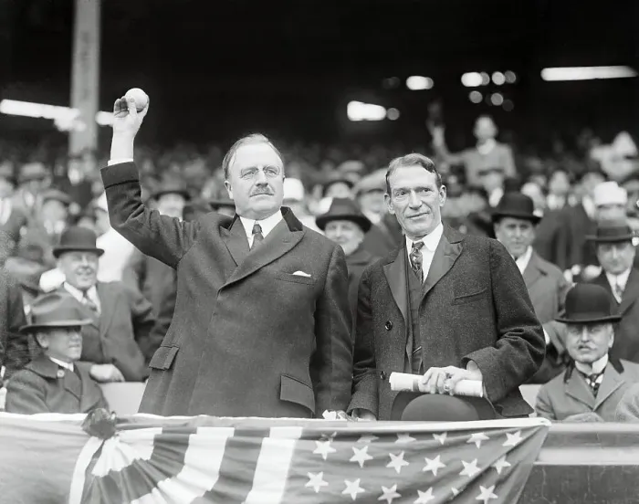Framed Print : Mayor Hylan Holding a Baseball Framed Print : Mayor Hylan Holding a Baseball