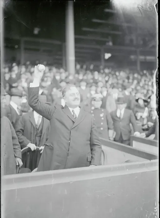 Framed Print : Mayor Hylan of New York Starting off World Series Game Framed Print : Mayor Hylan of New York Starting off World Series Game