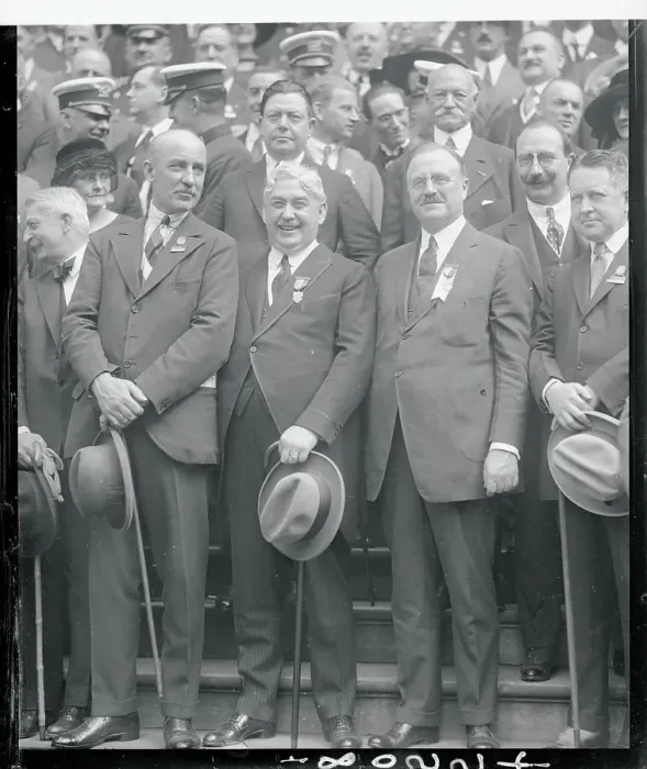 Framed Print : Mayor Hylan and Police Chiefs Framed Print : Mayor Hylan and Police Chiefs
