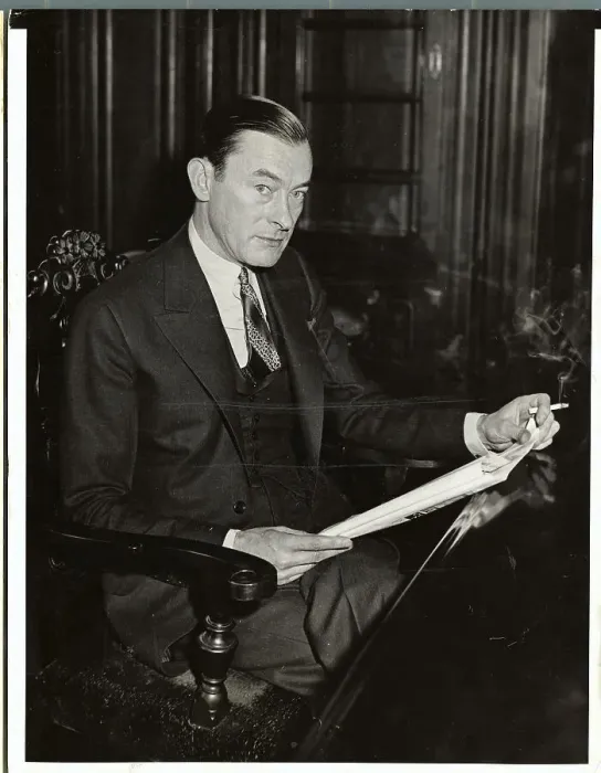 Framed Print : Mayor James Walker Studying Plans Framed Print : Mayor James Walker Studying Plans