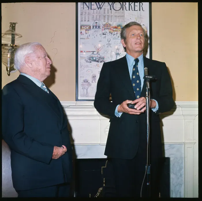Framed Print : Mayor John Lindsay Making a Presentation