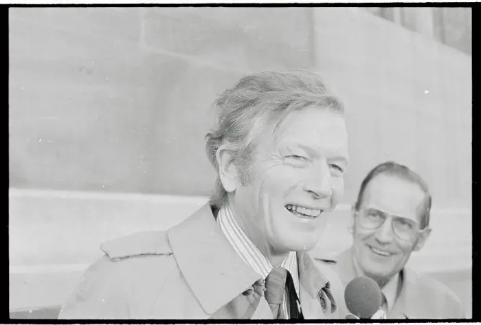 Framed Print : Mayor John V. Lindsay Speaking at Microphone