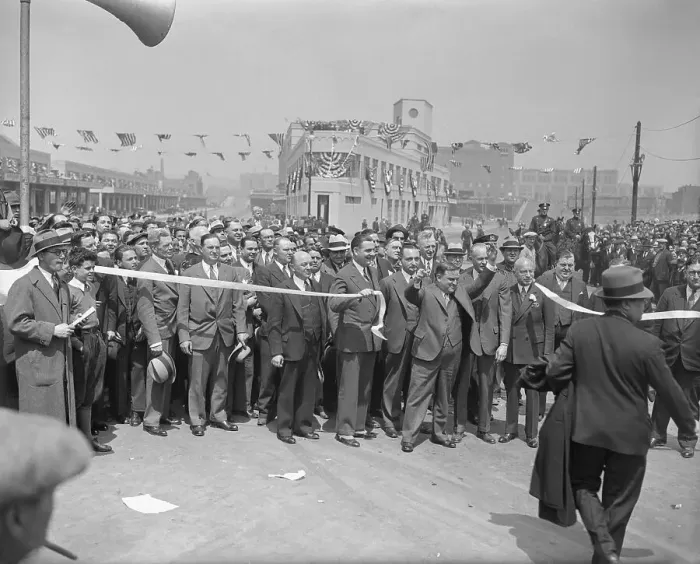 Framed Print : Mayor LaGuardia Reopening Bronx Terminal Market Framed Print : Mayor LaGuardia Reopening Bronx Terminal Market