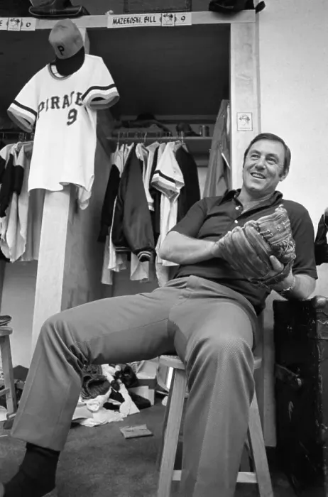 Framed Print : Bill Mazeroski Sitting in Chair With Baseball Glove Framed Print : Bill Mazeroski Sitting in Chair With Baseball Glove