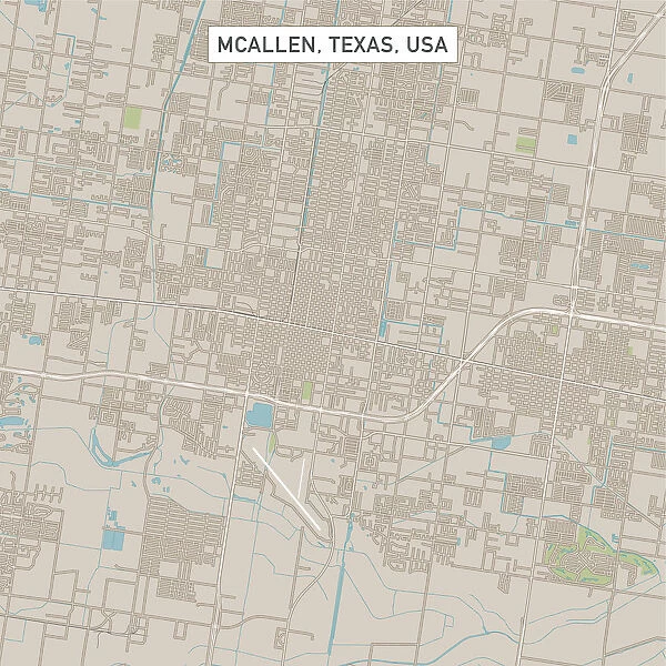 McAllen Texas US City Street Map