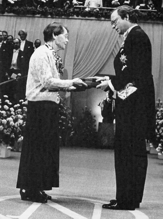 Framed Print : McClintock Receiving Nobel Prize Framed Print : McClintock Receiving Nobel Prize
