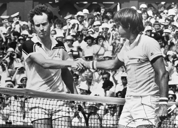 Photo Vintage Tennis Wimbledon 1976 - Connors Et Miss Monde - Tirage 20x15 Cm