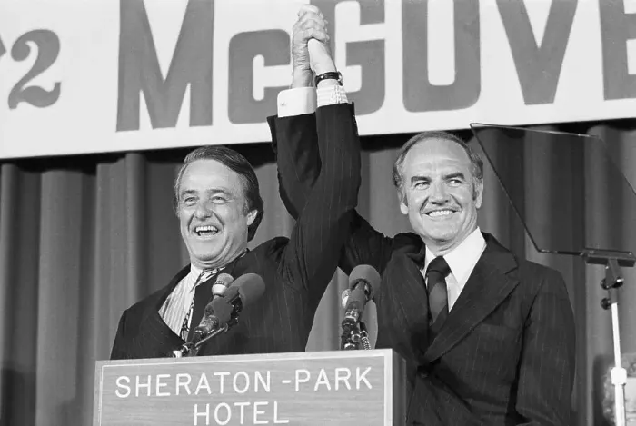 Framed Print : McGovern And Shriver After Dem. Nominati Framed Print : McGovern And Shriver After Dem. Nominati