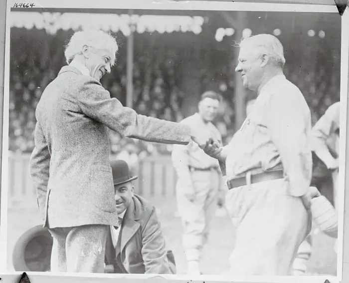 Framed Print : McGraw and Landis Shaking Hands Framed Print : McGraw and Landis Shaking Hands