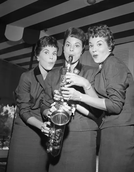 Framed Print : McGuire Sisters Playing Saxophone Framed Print : McGuire Sisters Playing Saxophone