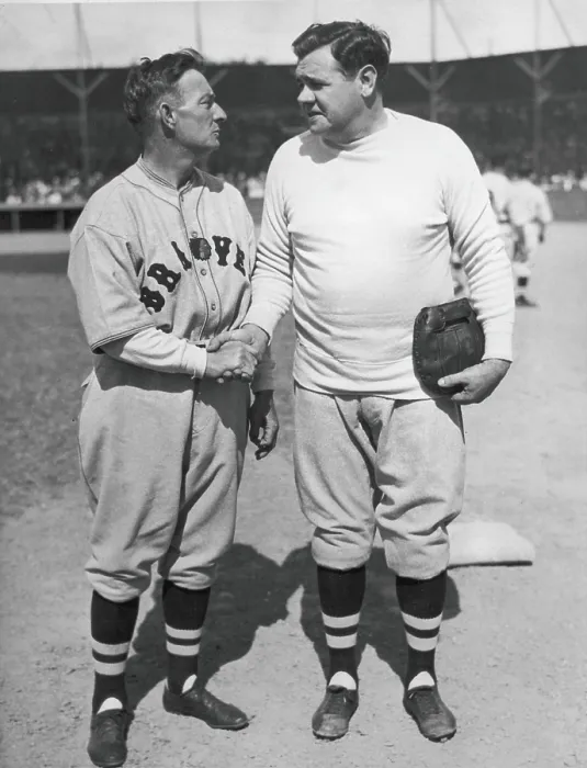 Framed Print : McKechnie Shakes Hands With The Babe Framed Print : McKechnie Shakes Hands With The Babe