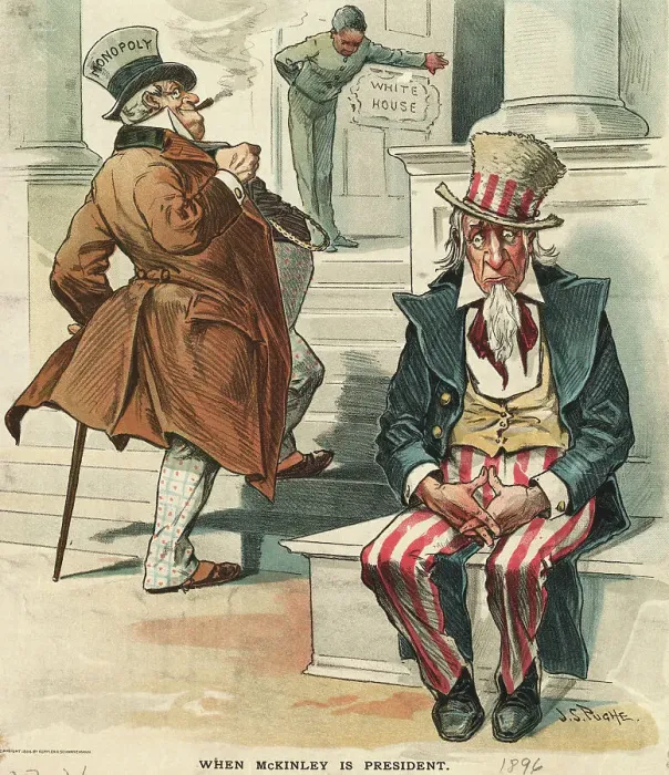 Framed Print : When McKinley is President Political Cartoon by J.S. Pughe Framed Print : When McKinley is President Political Cartoon by J.S. Pughe