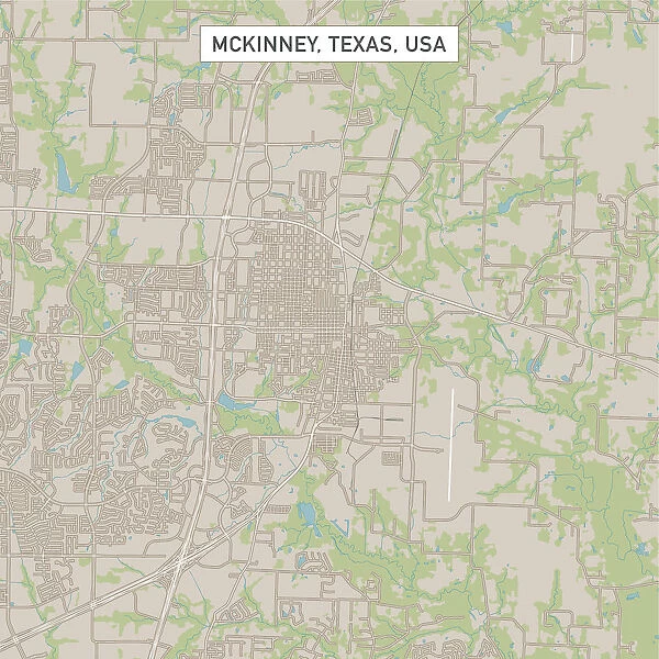McKinney Texas US City Street Map