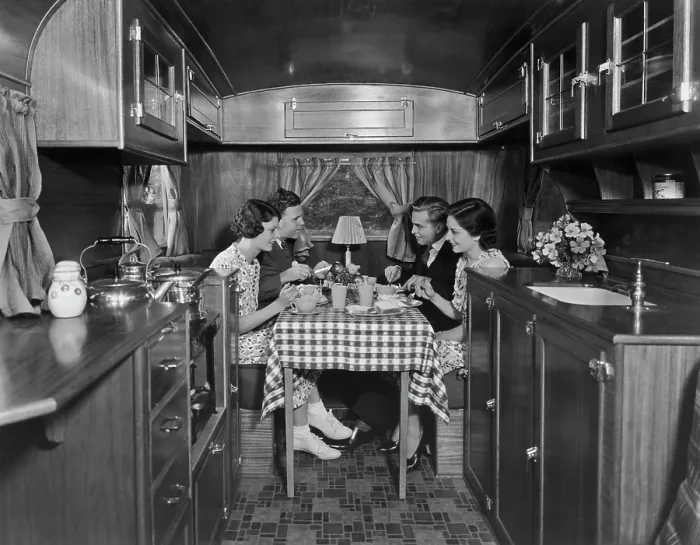 Framed Print : Meal In Trailer Framed Print : Meal In Trailer