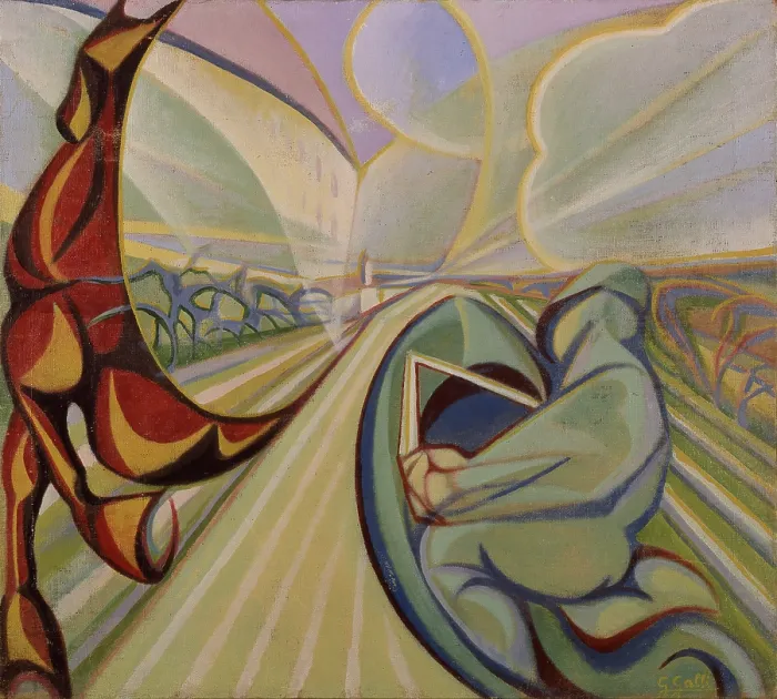 Framed Print : Mechanical and Animal Dynamic, by Gino Galli, 1916, 20th Century, oil on canvas, 61 x 68, 3 cm Framed Print : Mechanical and Animal Dynamic, by Gino Galli, 1916, 20th Century, oil on canvas, 61 x 68, 3 cm