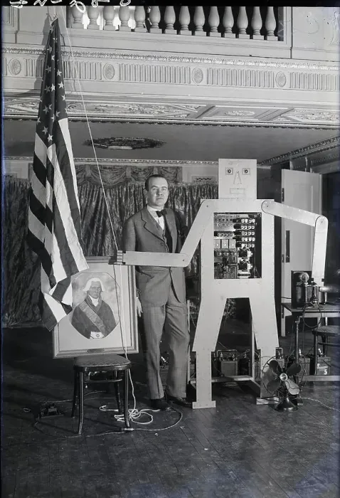 Framed Print : Mechanical Man Unveiling Portrait