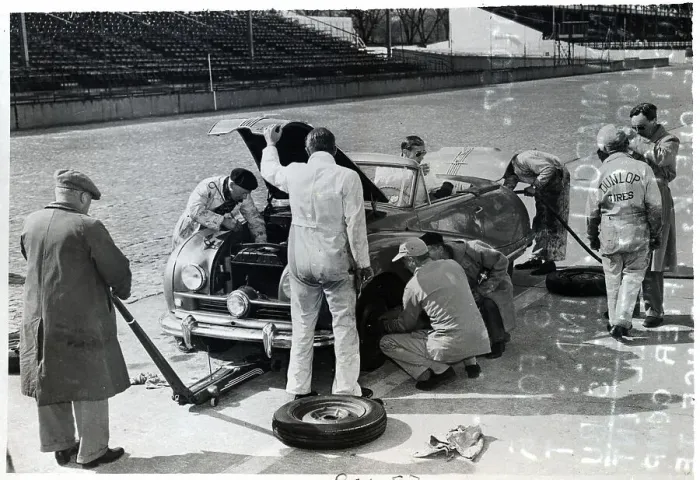 Framed Print : Mechanics Work on Racecar for Auto Race Framed Print : Mechanics Work on Racecar for Auto Race