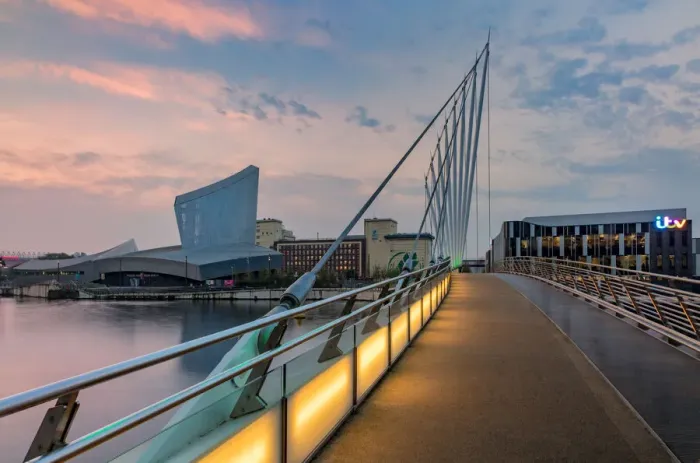 Framed Print : Media City Footbridge Framed Print : Media City Footbridge