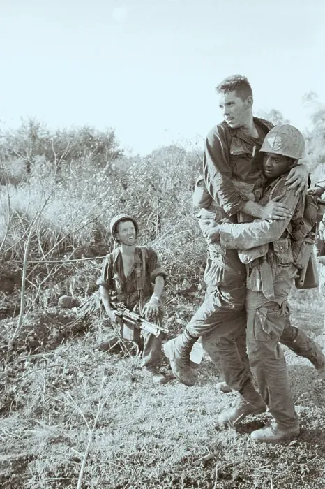 Framed Print : Medic Carries Wounded Marine in Vietnam Framed Print : Medic Carries Wounded Marine in Vietnam