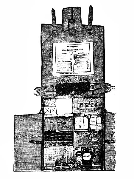 Medic kit. Illustration of a medicinal and bandage bag of hospital assistants