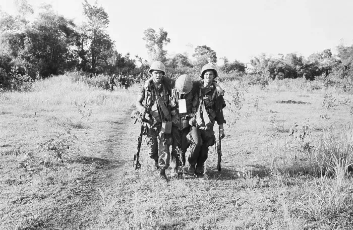 Framed Print : Medics Assist Wounded Marine in Vietnam Framed Print : Medics Assist Wounded Marine in Vietnam