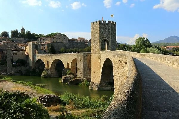 The medieval bridge of Besalu, Catalonia, Spain