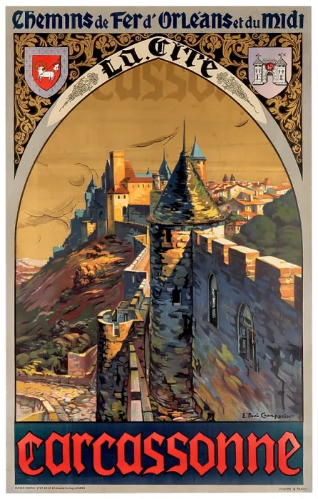 Framed Print : Medieval Carcassonne Poster Framed Print : Medieval Carcassonne Poster