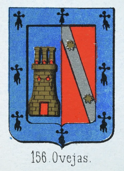 Framed Print : Medieval heraldry, Coat of arms, Shield with Gold, Castle, Blue, Border, Spanish, Vintage illustration Framed Print : Medieval heraldry, Coat of arms, Shield with Gold, Castle, Blue, Border, Spanish, Vintage illustration