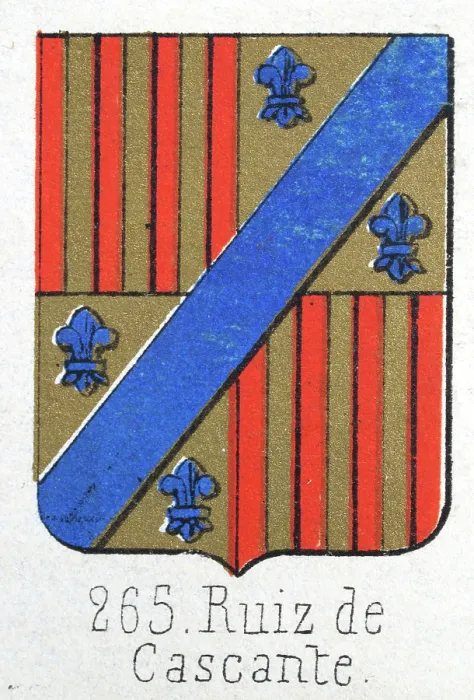 Framed Print : Medieval heraldry, Coat of arms, Shield with, Quartered, Stripes, Red, Gold, . blue, fleur de lis, Spanish, Vintage illustration Framed Print : Medieval heraldry, Coat of arms, Shield with, Quartered, Stripes, Red, Gold, . blue, fleur de lis, Spanish, Vintage illustration