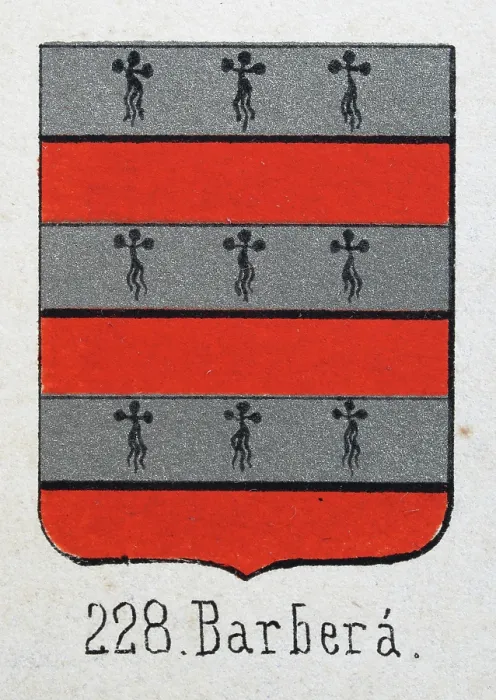 Framed Print : Medieval heraldry, Coat of arms, Shield with, Striped, Black, Ermine, Silver, Red, Spanish, Vintage illustration Framed Print : Medieval heraldry, Coat of arms, Shield with, Striped, Black, Ermine, Silver, Red, Spanish, Vintage illustration