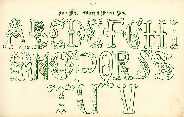 Medieval Italian Style Alphabet