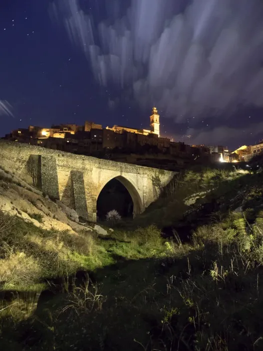 Framed Print : Medieval neighborhood of the people of Bocairent I dress in the night Framed Print : Medieval neighborhood of the people of Bocairent I dress in the night